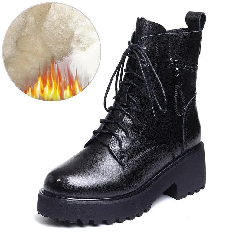 35%OFFWomen's Winter Chunky Heel Warm Fur Lined Fashion Boots