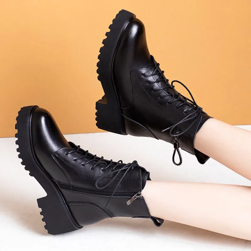 35%OFFWomen's Winter Chunky Heel Warm Fur Lined Fashion Boots