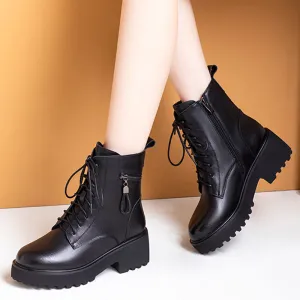 35%OFFWomen's Winter Chunky Heel Warm Fur Lined Fashion Boots