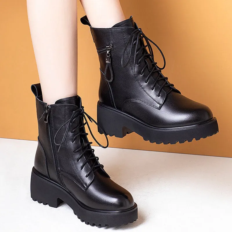 35%OFFWomen's Winter Chunky Heel Warm Fur Lined Fashion Boots