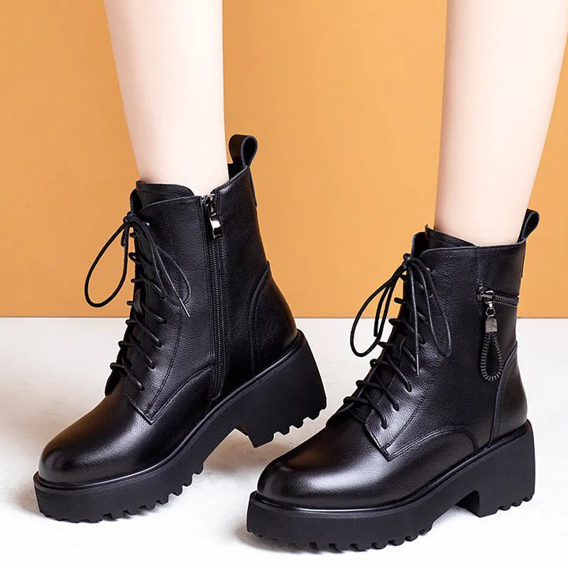 35%OFFWomen's Winter Chunky Heel Warm Fur Lined Fashion Boots