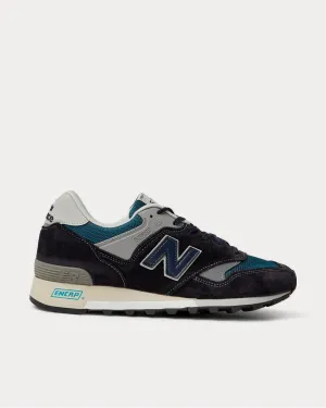 577 Suede, Rubber, Mesh and Leather  Blue low top sneakers