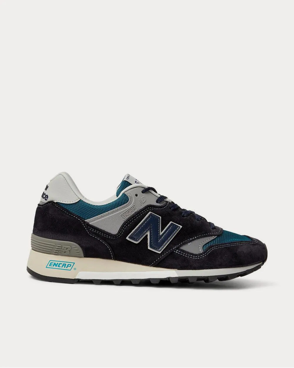 577 Suede, Rubber, Mesh and Leather  Blue low top sneakers