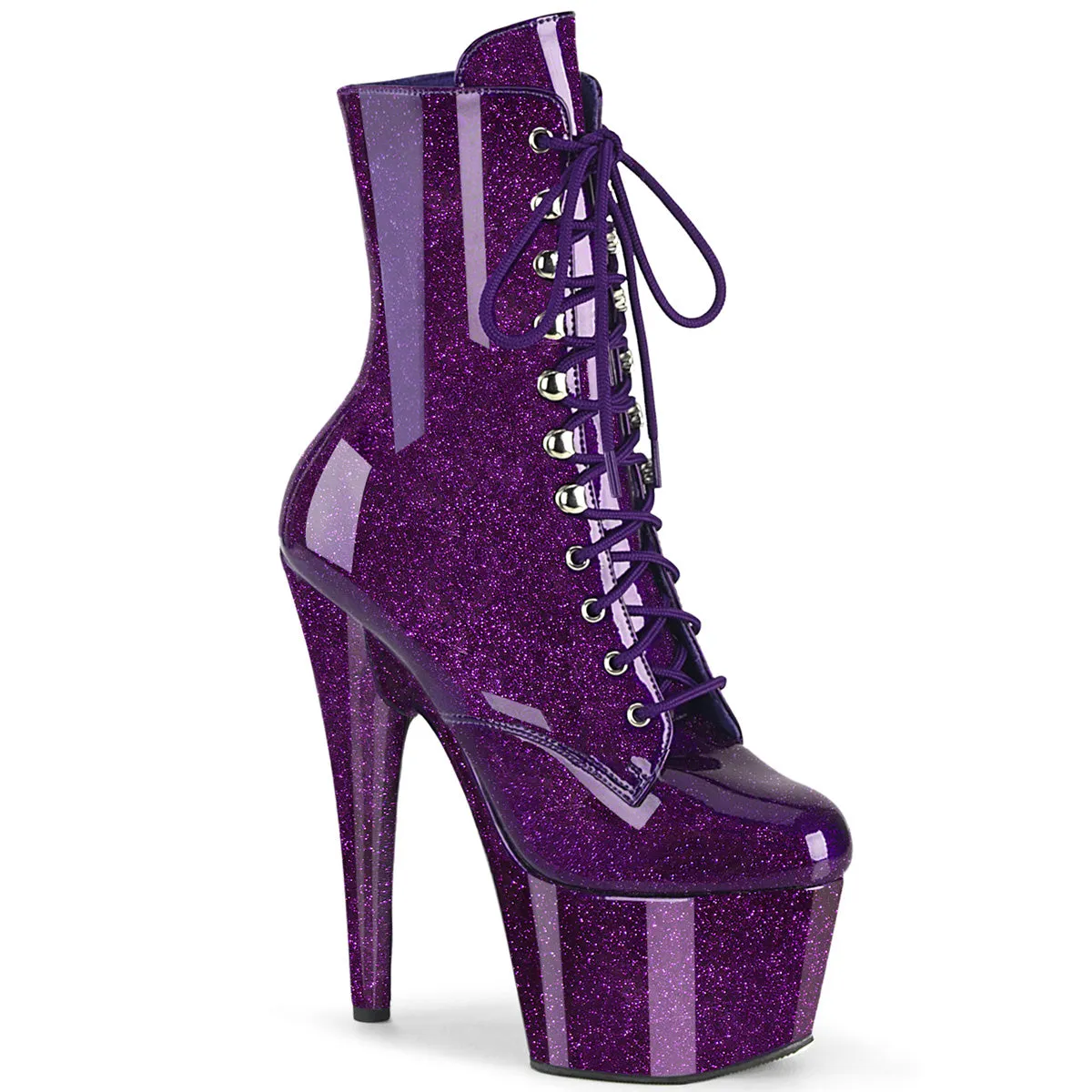ADORE-1020GP Pleaser Purple Glitter Sexy Platform Shoes (Pole Dancing Heels)