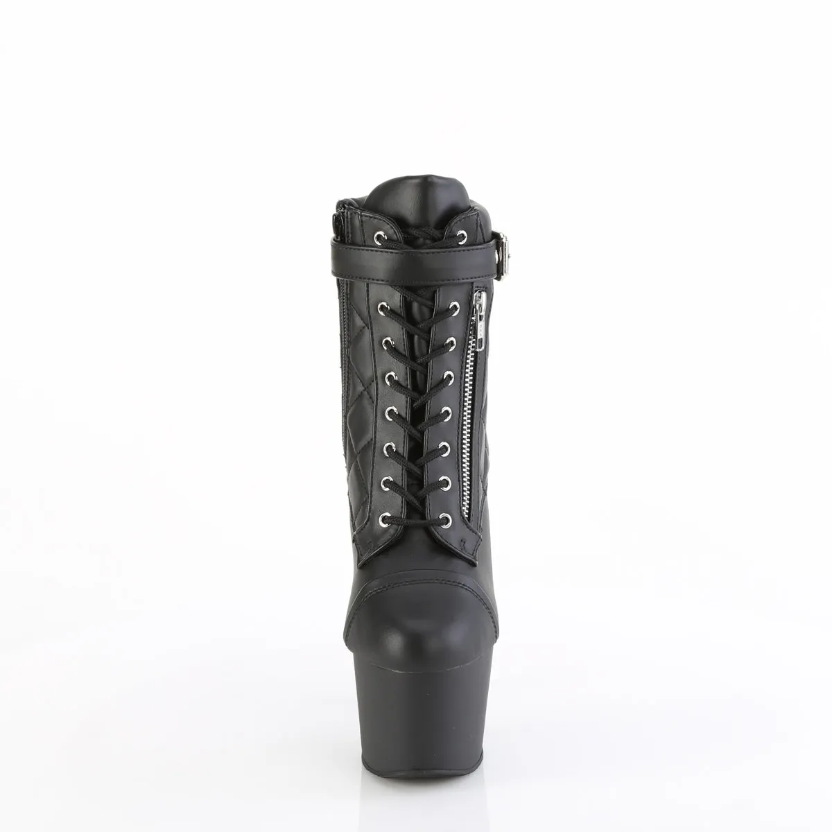 ADORE-700-05 Pleaser Black Faux Leather Sexy Platform Shoes (Pole Dancing Heels)