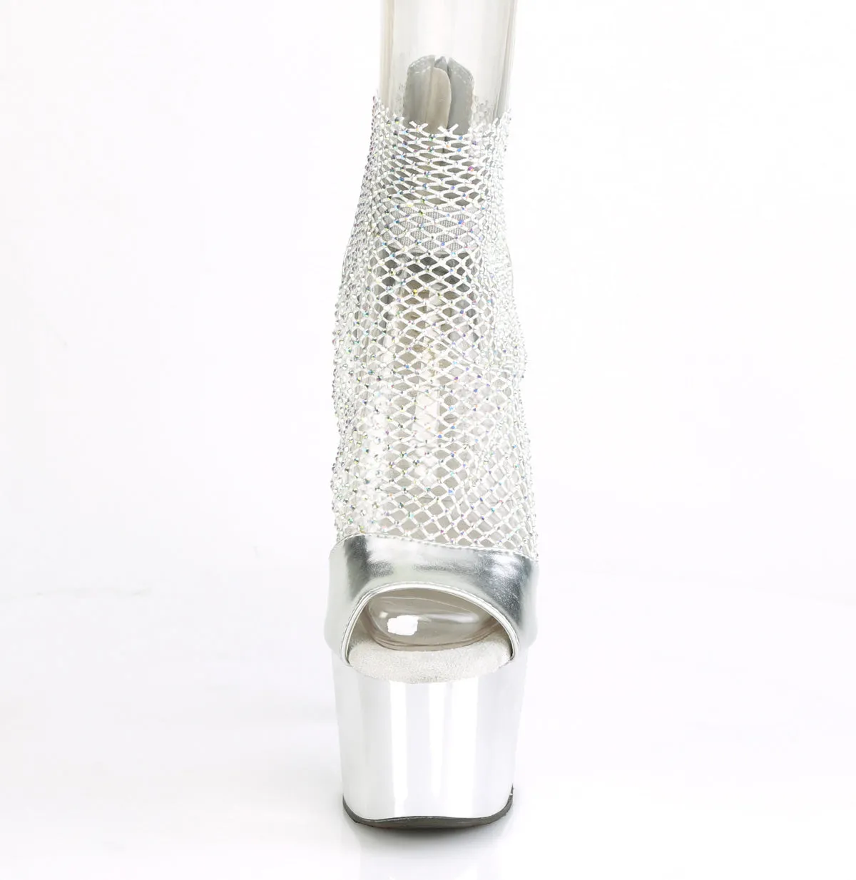 ADORE-765RM Pleaser Silver Sexy Platform Shoes (Pole Dancing Heels)
