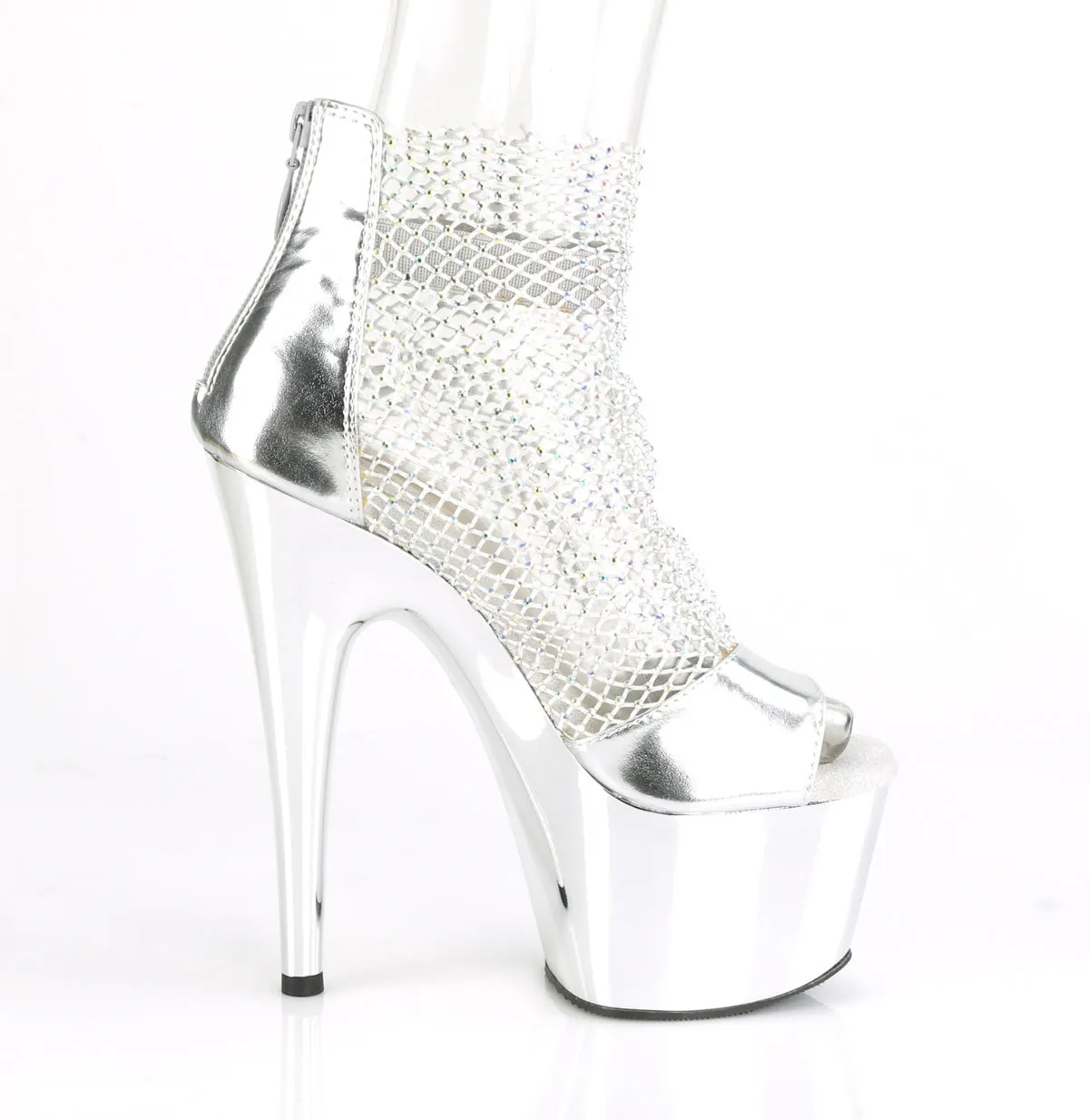 ADORE-765RM Pleaser Silver Sexy Platform Shoes (Pole Dancing Heels)