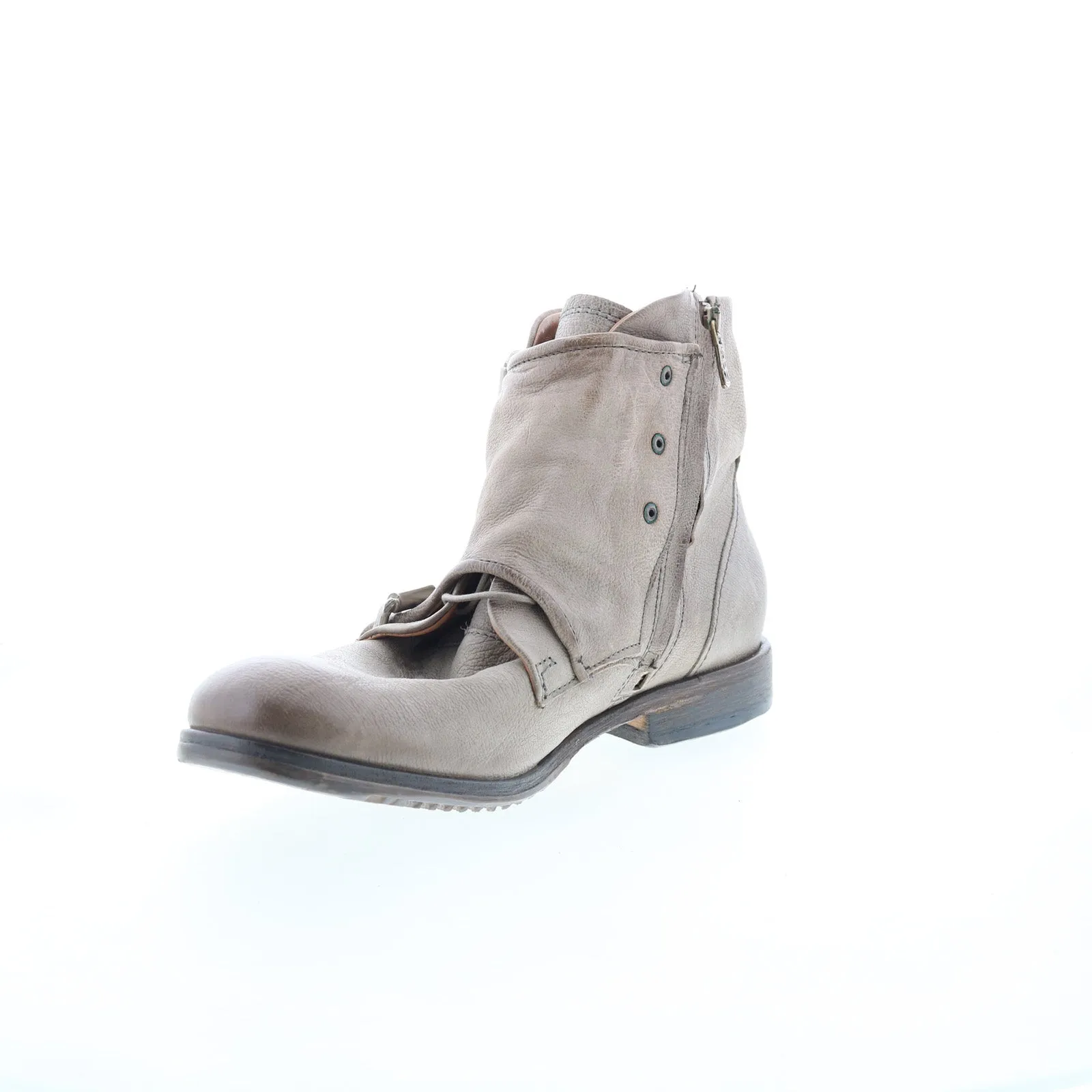A.S. 98 Copper Mens Gray Leather Zipper Casual Dress Boots