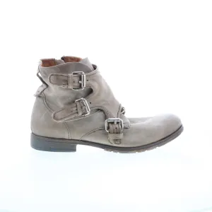 A.S. 98 Copper Mens Gray Leather Zipper Casual Dress Boots