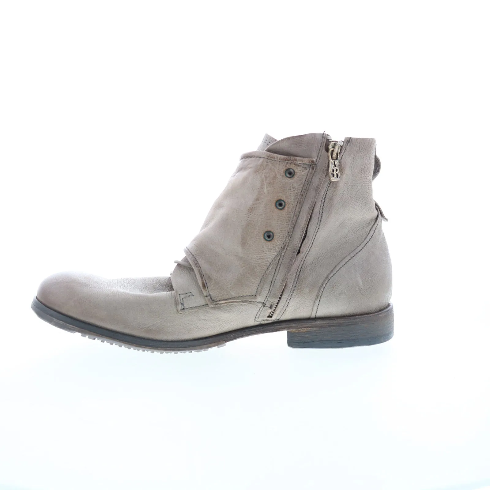 A.S. 98 Copper Mens Gray Leather Zipper Casual Dress Boots