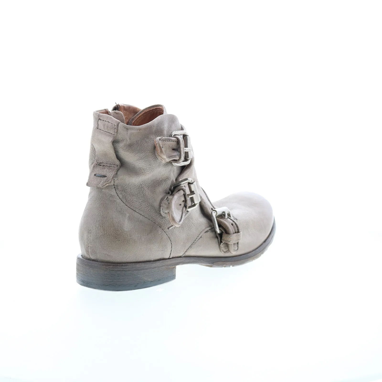 A.S. 98 Copper Mens Gray Leather Zipper Casual Dress Boots