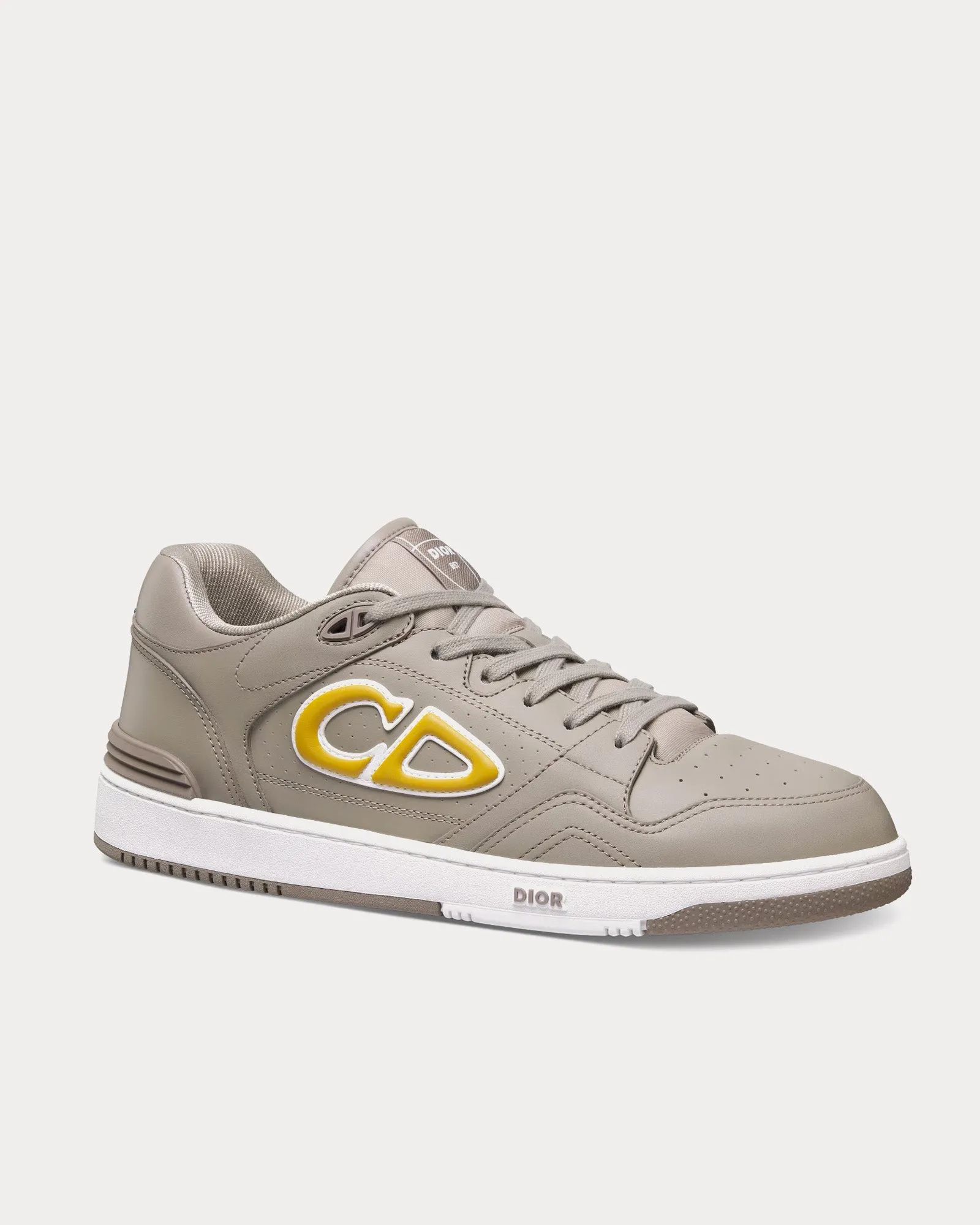 B57 Limited & Numbered Edition Gray and Yellow Smooth Calfskin Low Top Sneakers