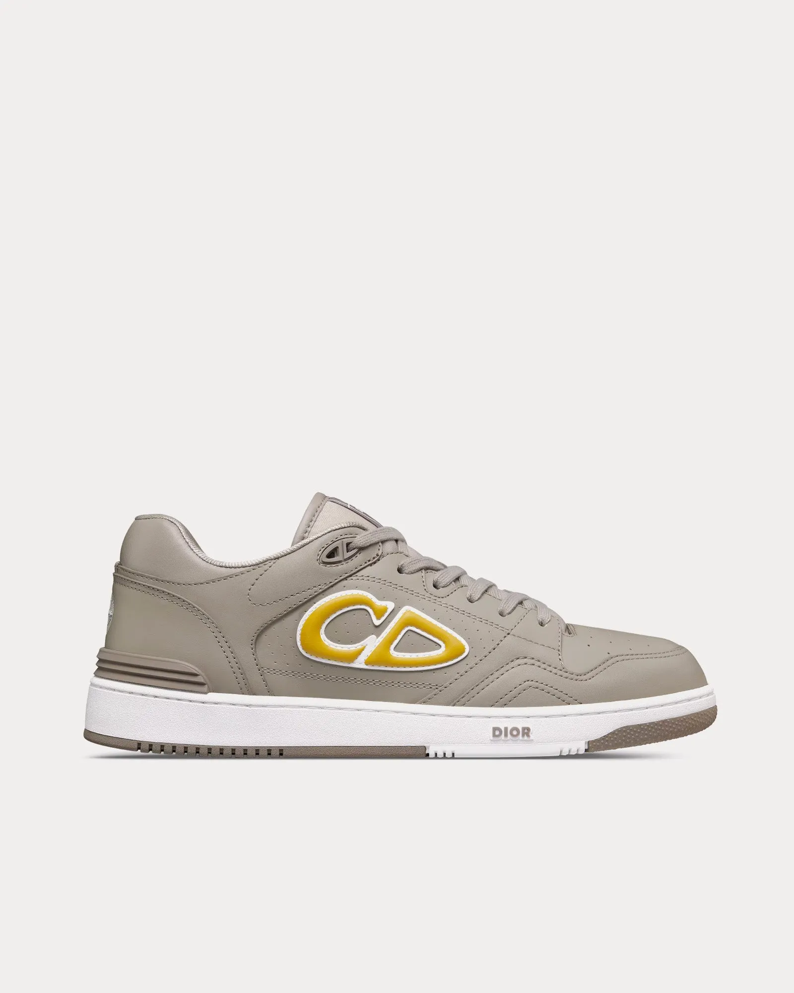 B57 Limited & Numbered Edition Gray and Yellow Smooth Calfskin Low Top Sneakers