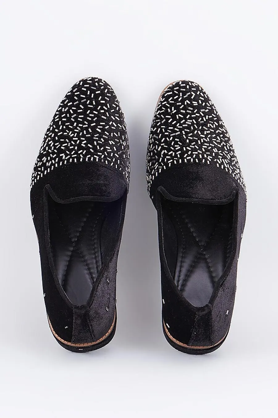 Black Cut-Dana Embroidered Loafers