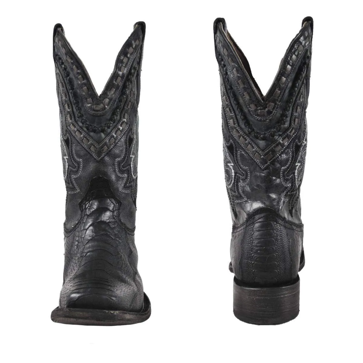 Corral Boots Men's Ostrich Leg Embroidery Cowboy Boot