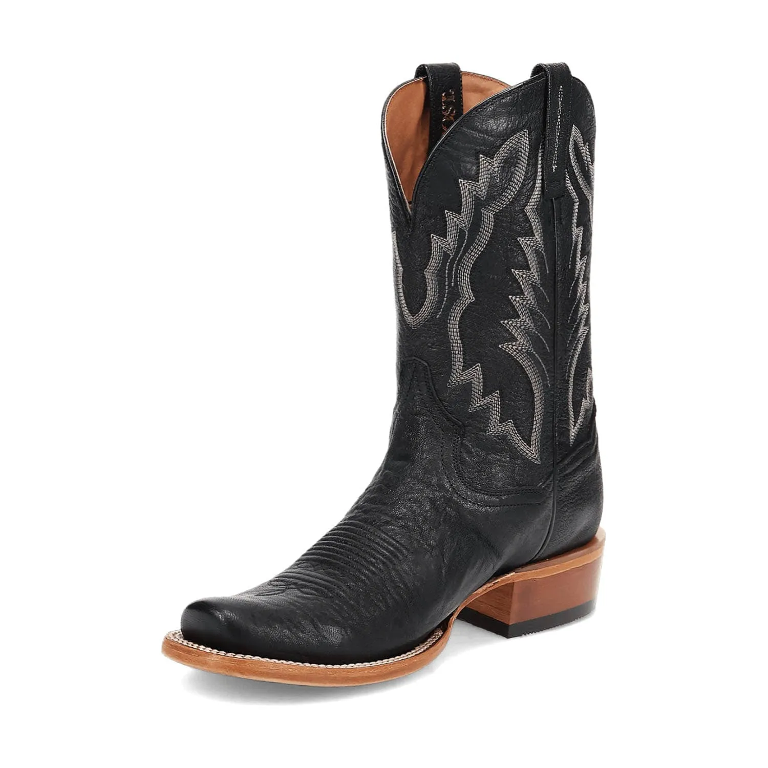 Dan Post Mens Boerne Black Leather Cowboy Boots