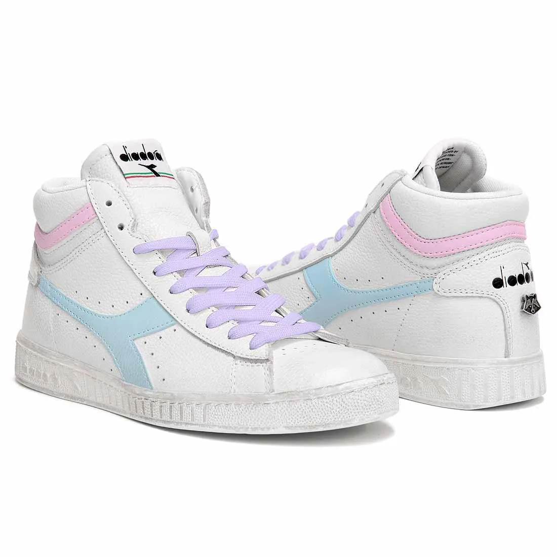 Diadora Game High Azzurre e Rosa Pastello