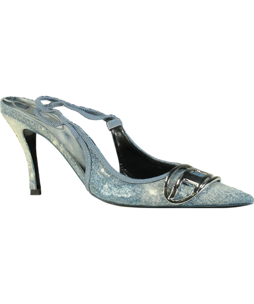Diesel Blue D-venus-slingback Pumps UK 7 EU 40 