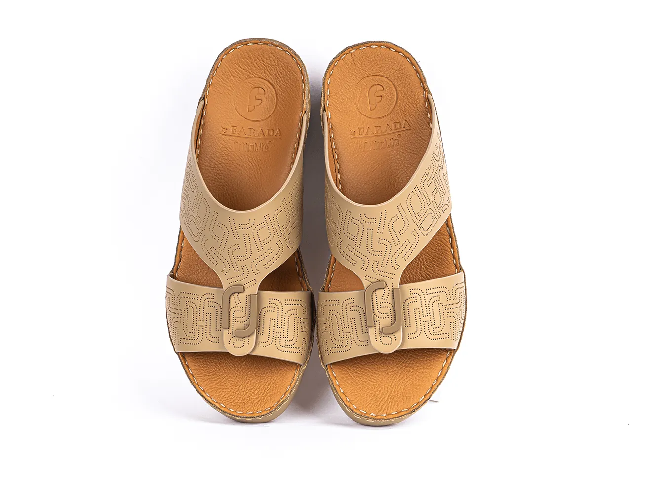 FARADA TIMELESS UNLINED HAMMERED ARABIC SANDALS (317333)