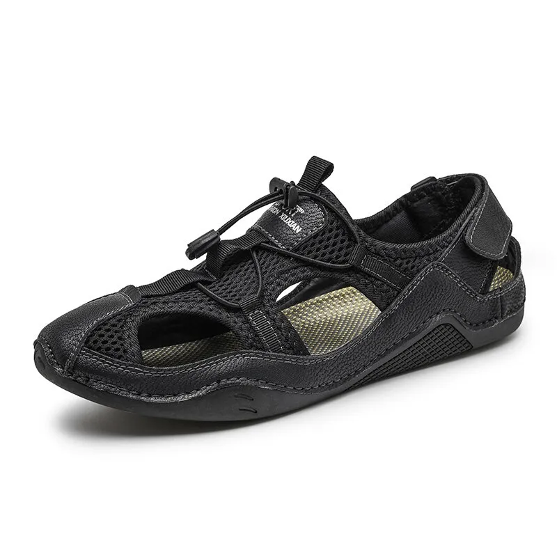 Fashion Outdoor Non-slip Leather Sandals for Men / Male Breathable Casual Shoes