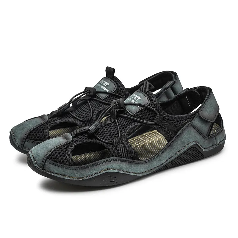 Fashion Outdoor Non-slip Leather Sandals for Men / Male Breathable Casual Shoes