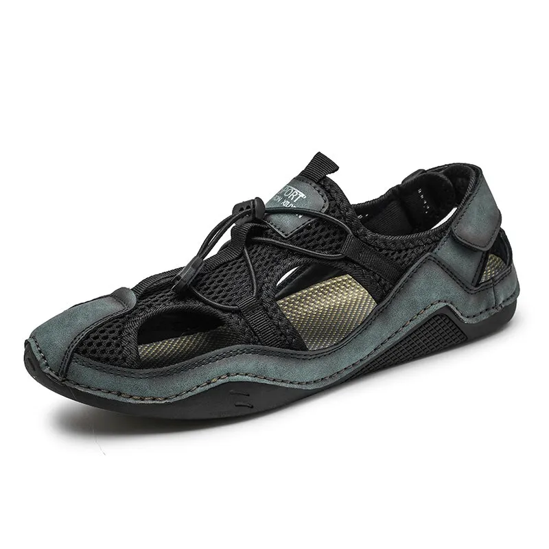 Fashion Outdoor Non-slip Leather Sandals for Men / Male Breathable Casual Shoes