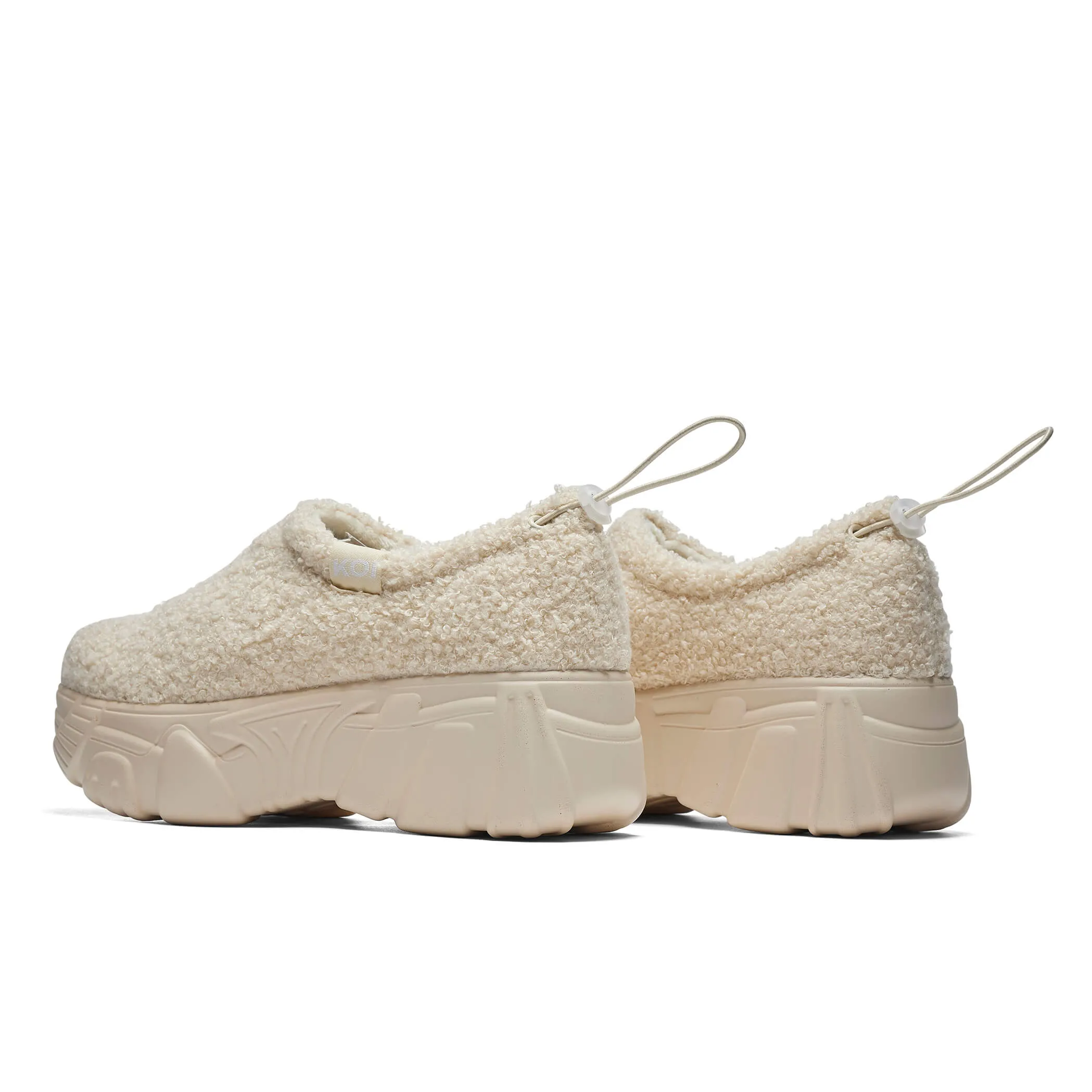 Flamma Microfibre Chunky Shoes - Cream