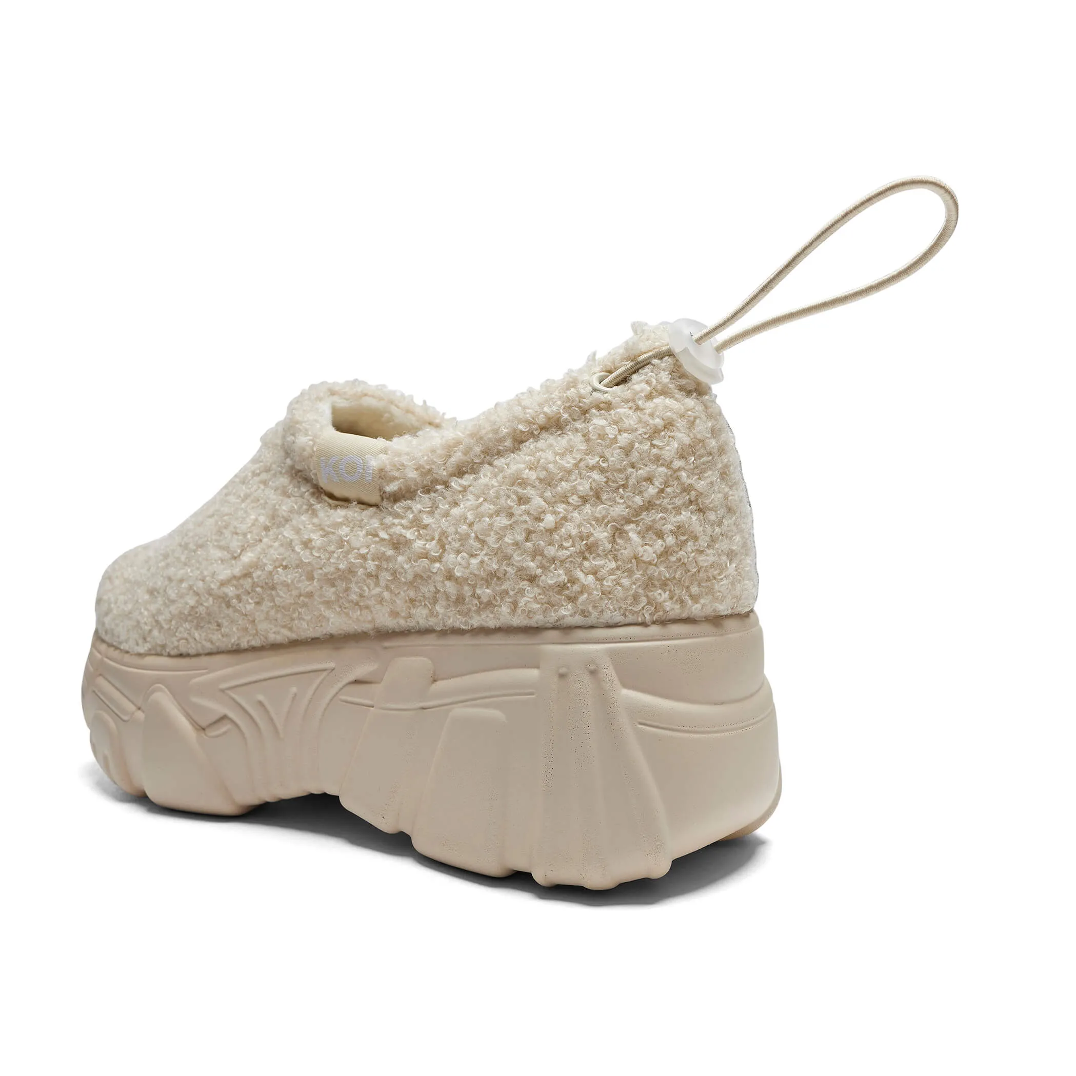 Flamma Microfibre Chunky Shoes - Cream