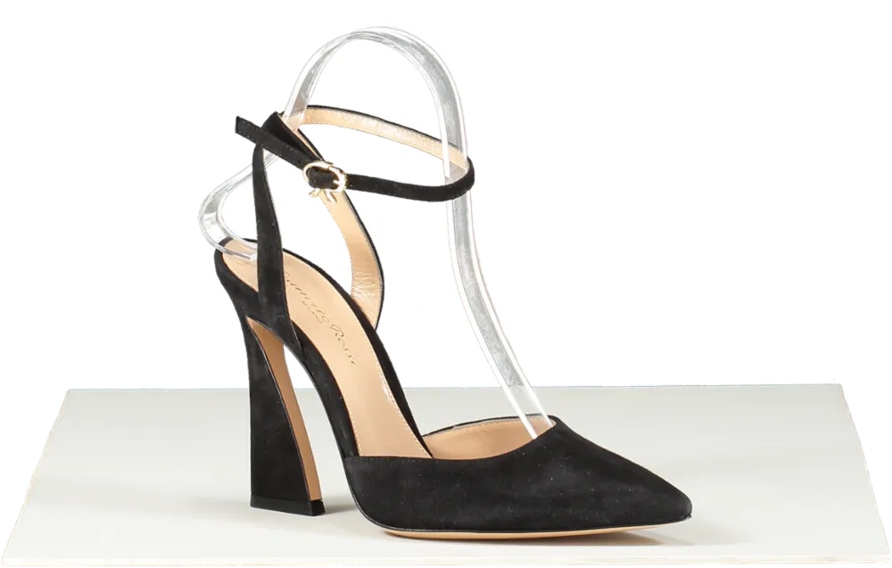 Gianvito Rossi Aura Suede Ankle-strap Pumps In Black UK 3 EU 36 