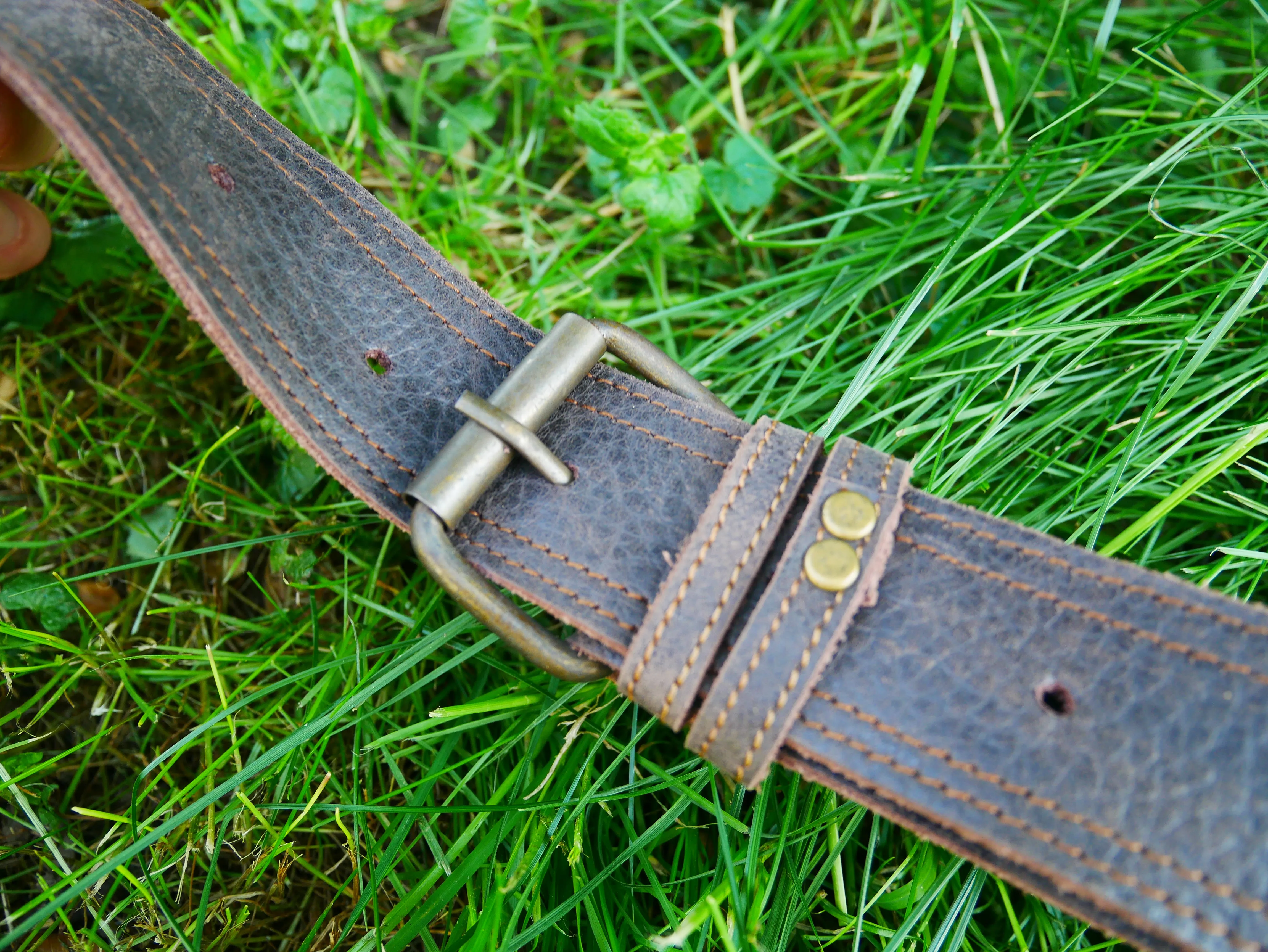 Leather belt bag - waist bag with Labradorite stone perfect for your next festival