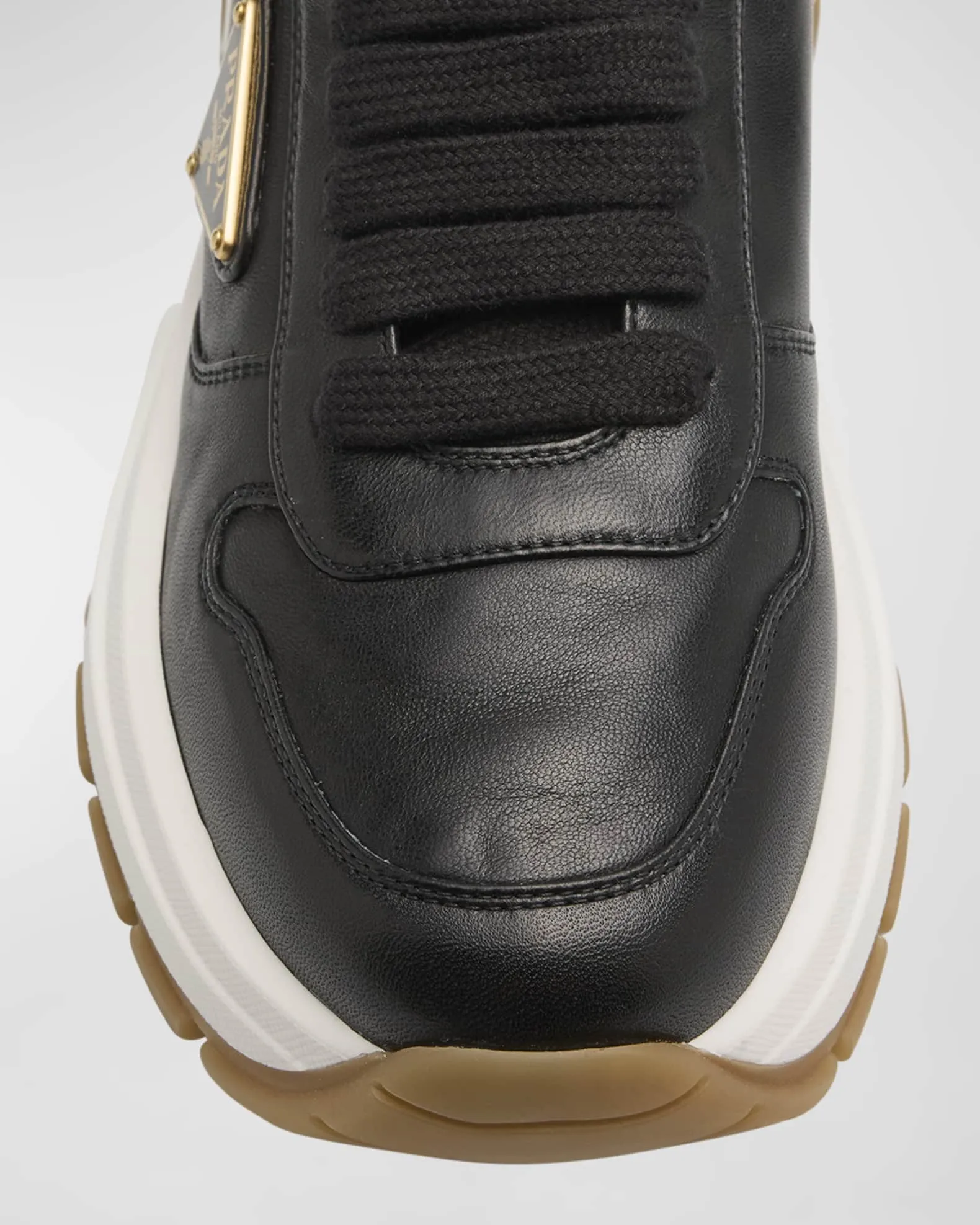Leather Logo Runner Sneakers