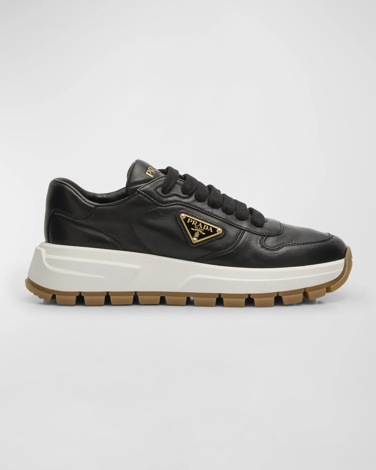 Leather Logo Runner Sneakers