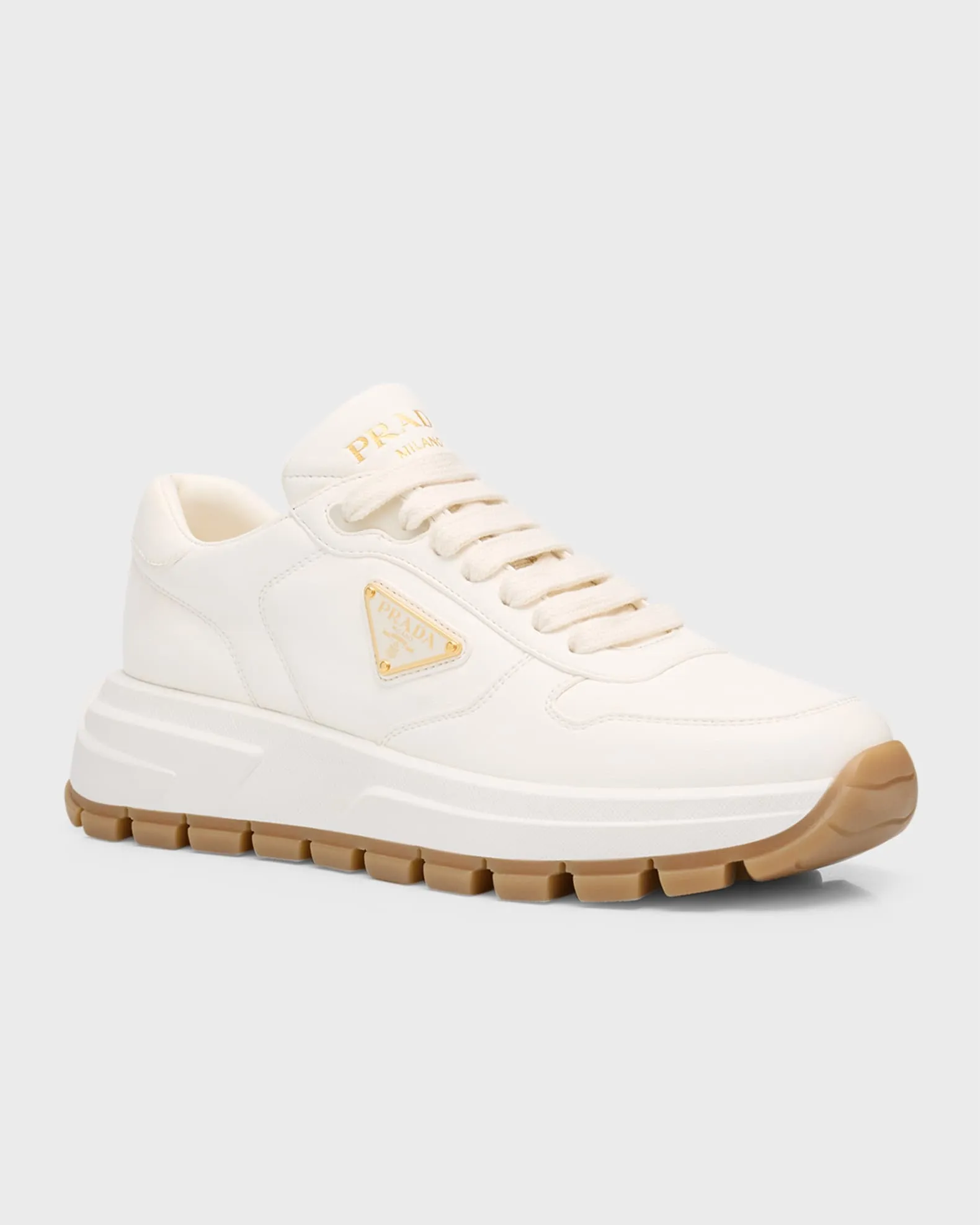 Leather Logo Runner Sneakers