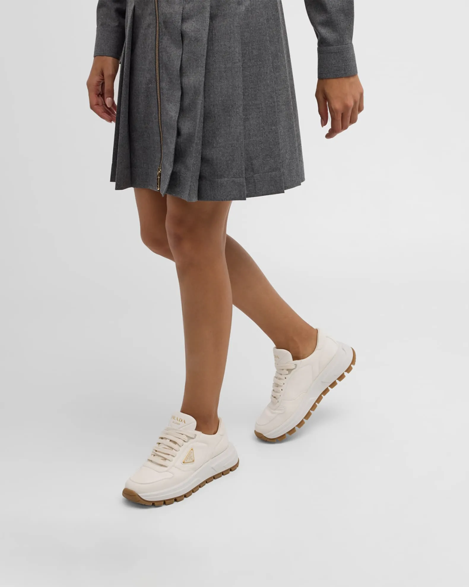Leather Logo Runner Sneakers
