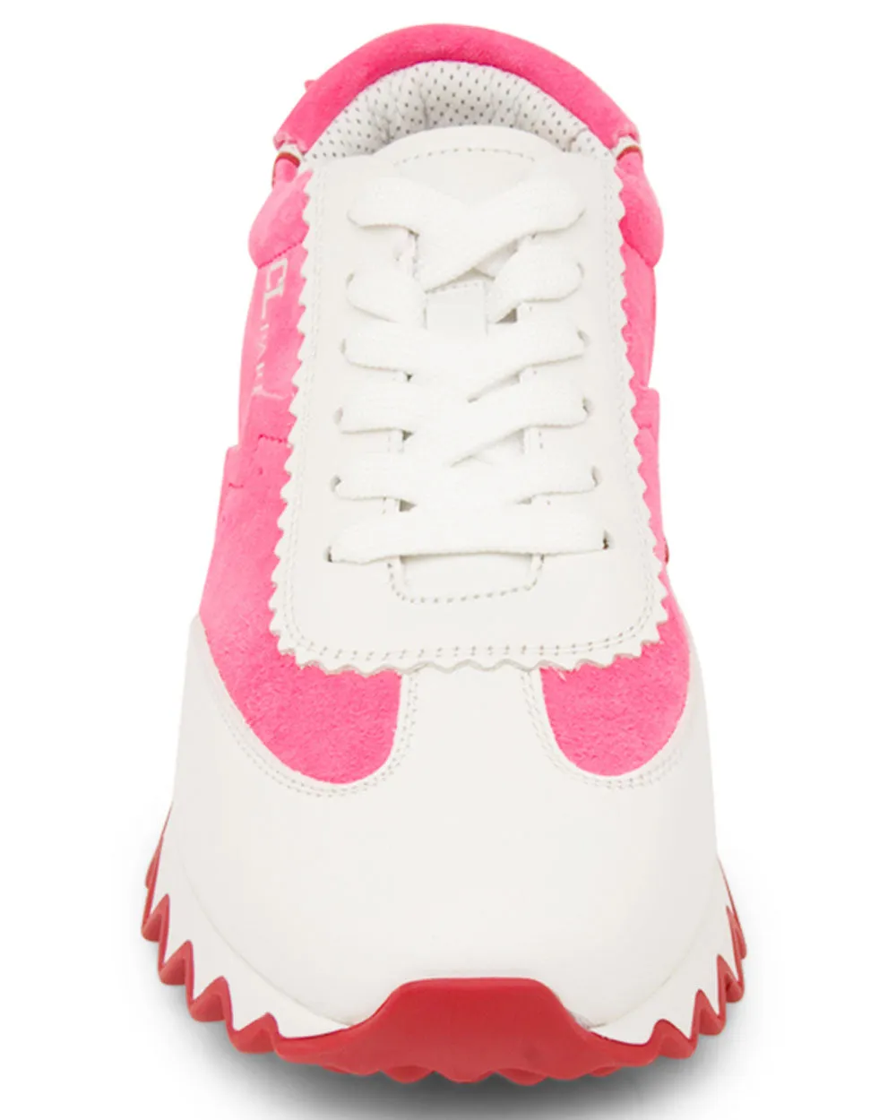 Loubishark Sneaker in Pink and White