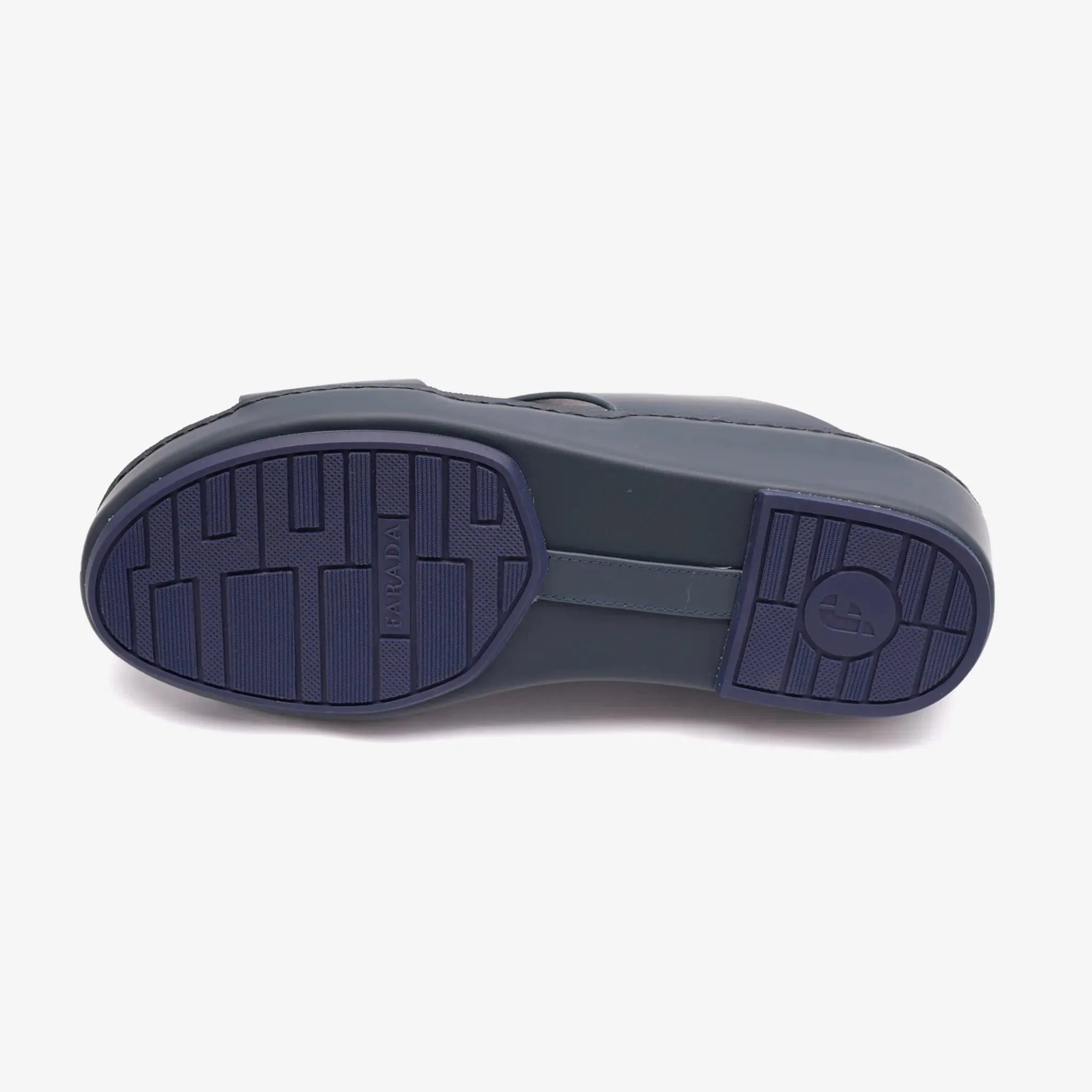 MATTE BERNINI CLASSIC ARABIC LEATHER SANDALS NAVY