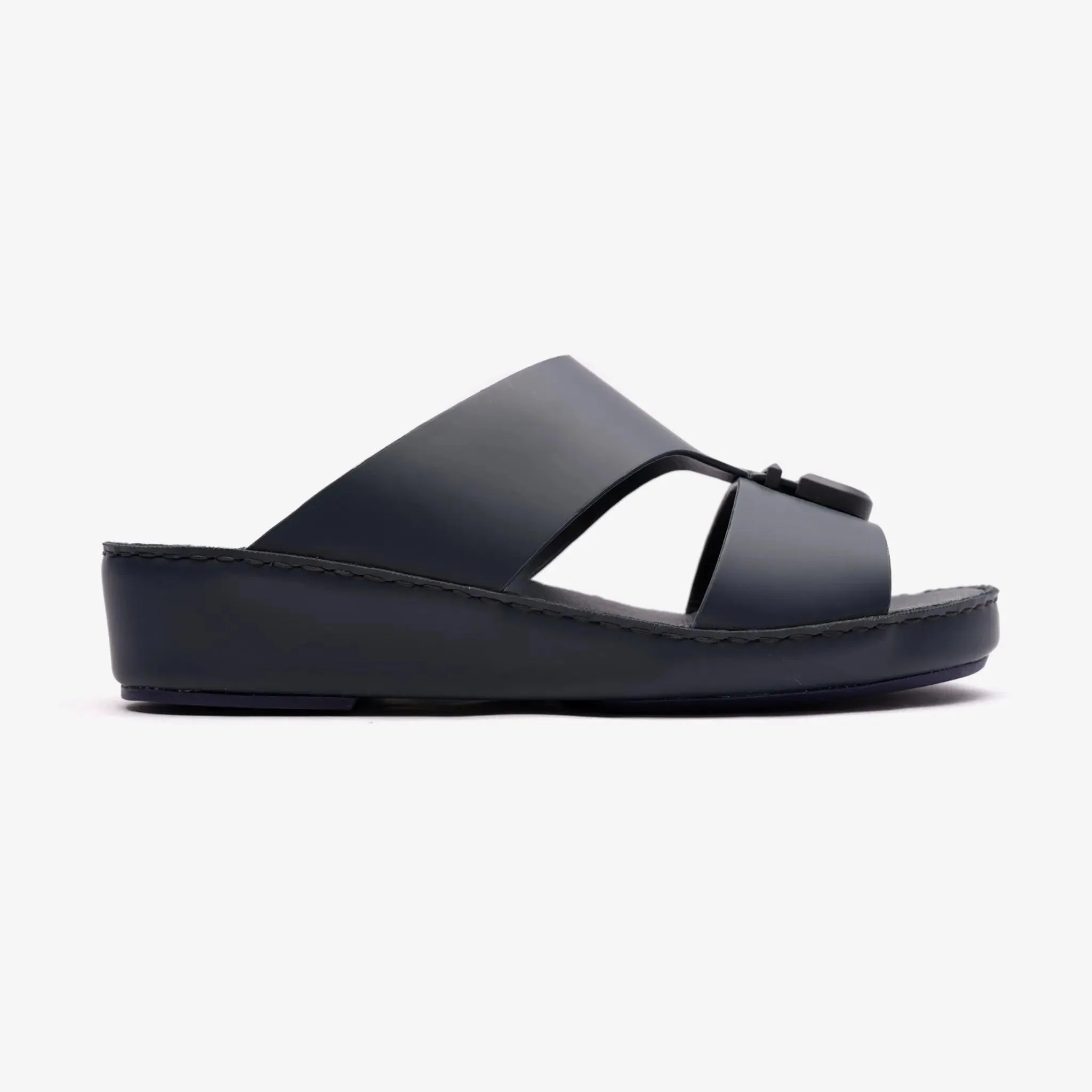 MATTE BERNINI CLASSIC ARABIC LEATHER SANDALS NAVY