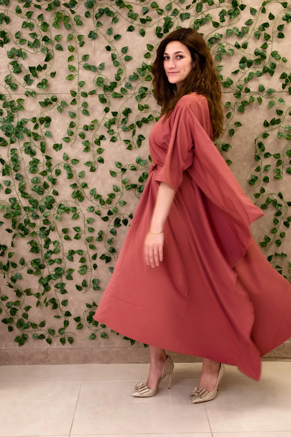 Momo Dress - Vintage Rose Crepe