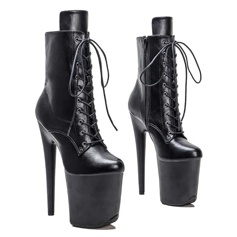 Platform Sandals High Heels Shoes Pole Dancing boot Matte PU