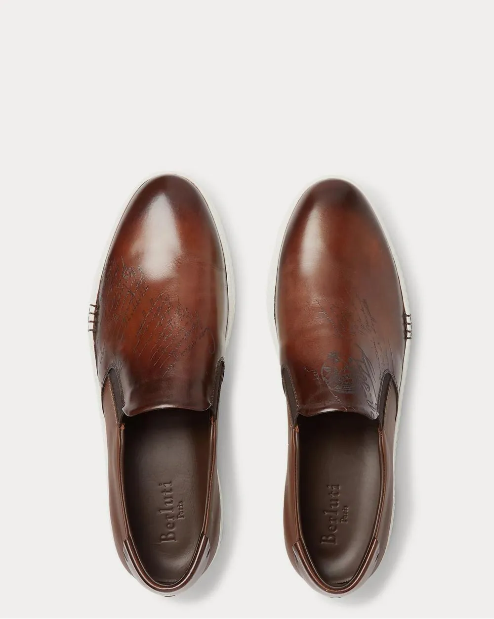 Playtime Scritto Leather Slip-On  Brown sneakers