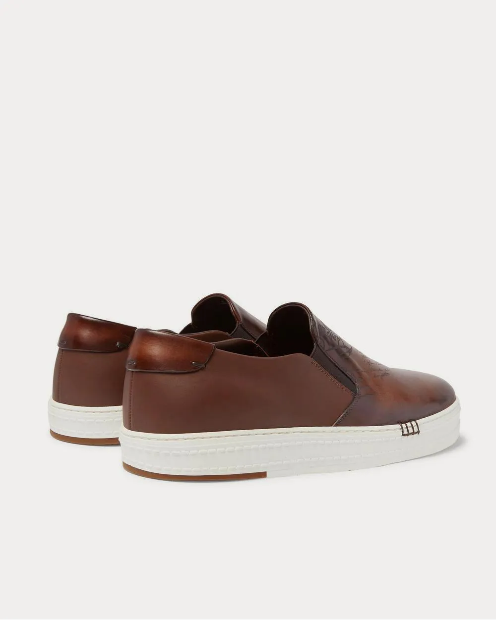 Playtime Scritto Leather Slip-On  Brown sneakers