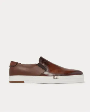 Playtime Scritto Leather Slip-On  Brown sneakers