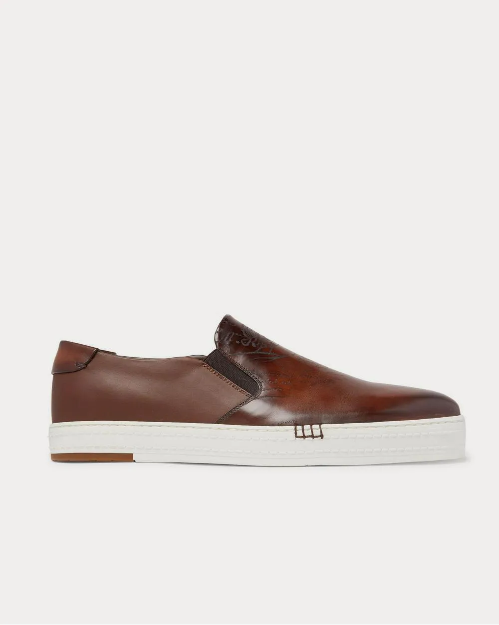 Playtime Scritto Leather Slip-On  Brown sneakers