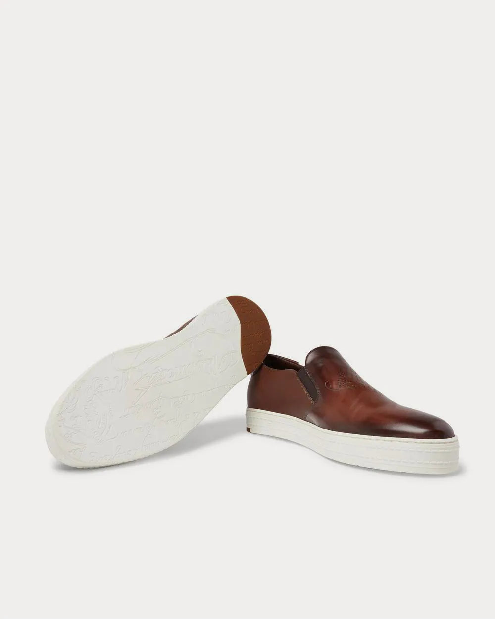 Playtime Scritto Leather Slip-On  Brown sneakers