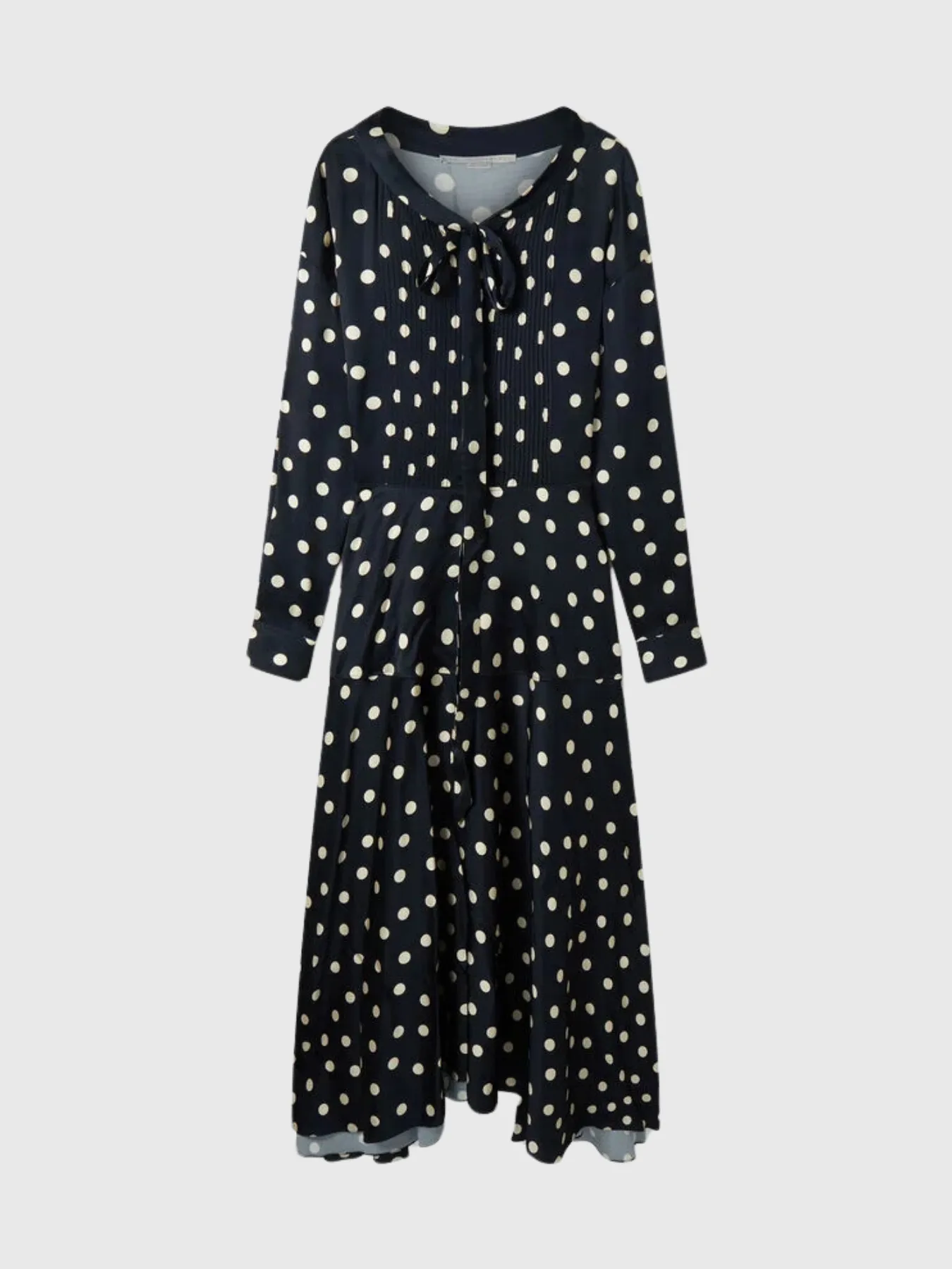 Polka Dot Maxi Dress - Black/Cream