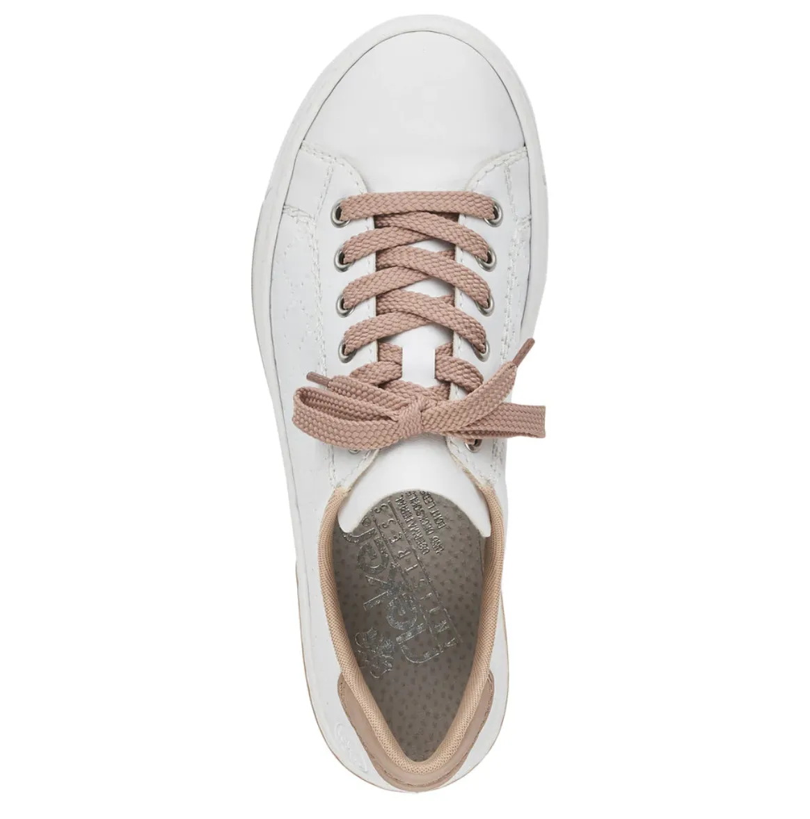 Rieker Womens Fashion Trainers - White / Nude