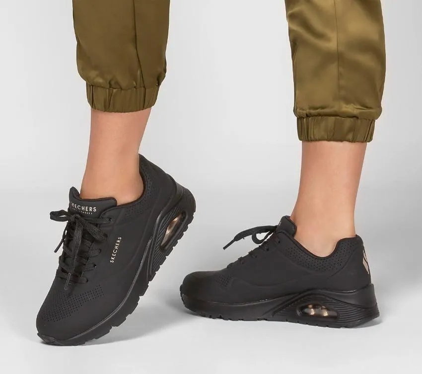 Skechers Uno Stand On Air Black Sneakers