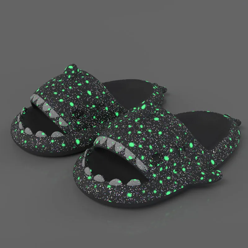 Starry Sky Luminous Shark Slippers Summer