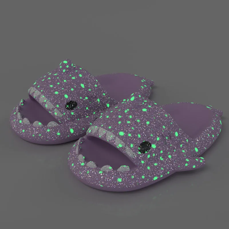 Starry Sky Luminous Shark Slippers Summer