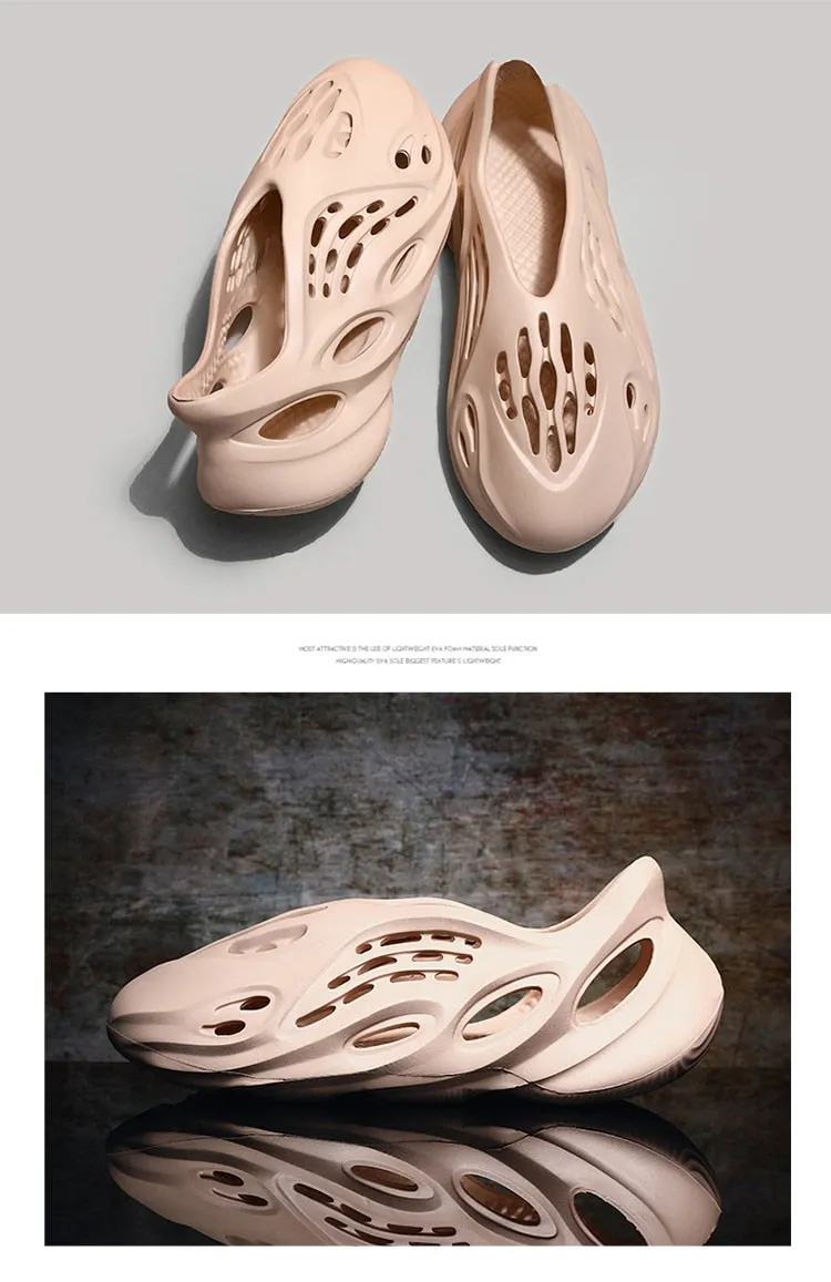 Summer Sandals Holes Sandals Hollow Breathable Flip Flops Outdoor Beach Slippers Roman Shoes